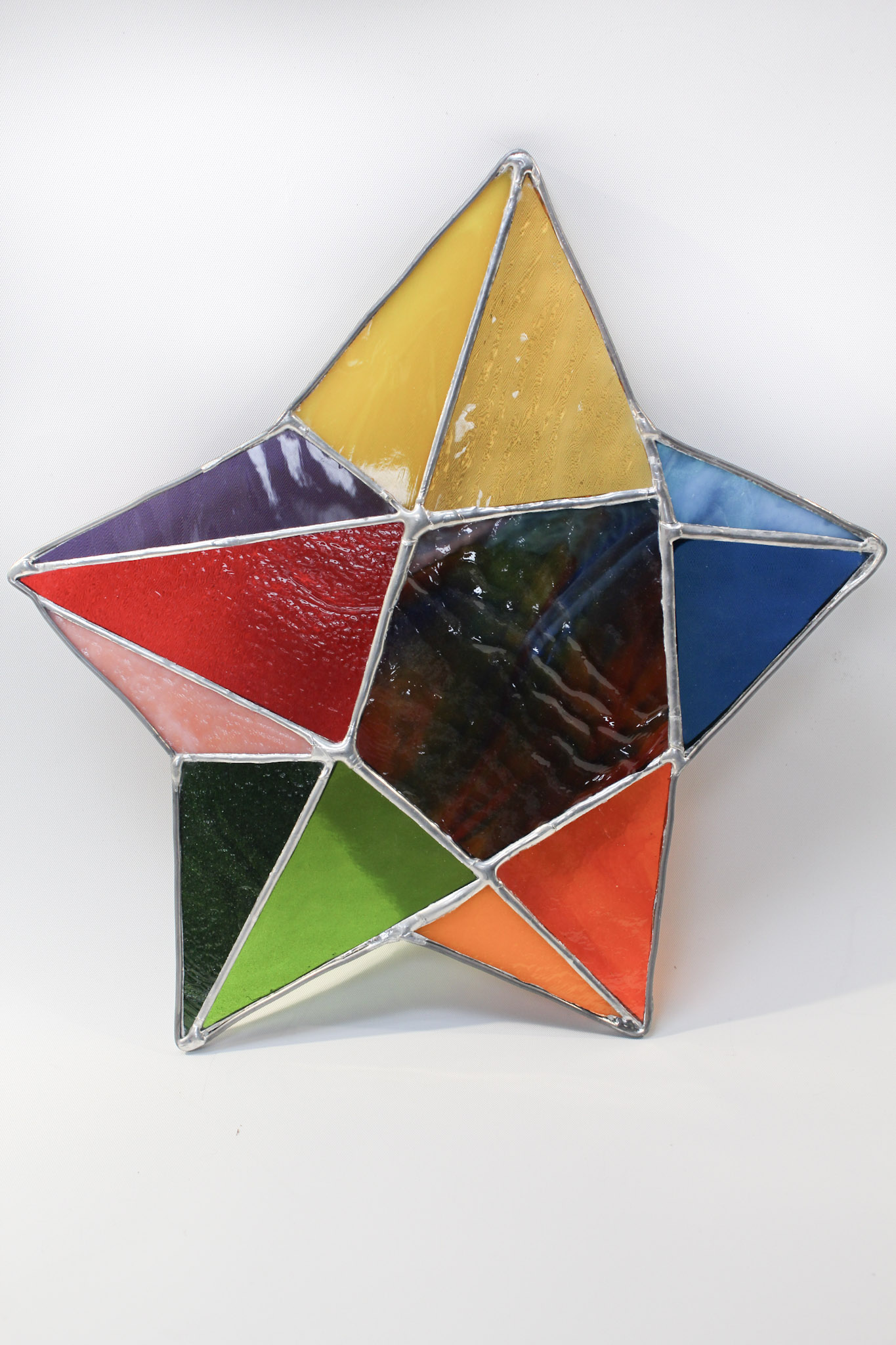 Multicolored stained glass star
